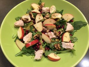 Autumn Chicken Salad With Pomegranates and Apples
